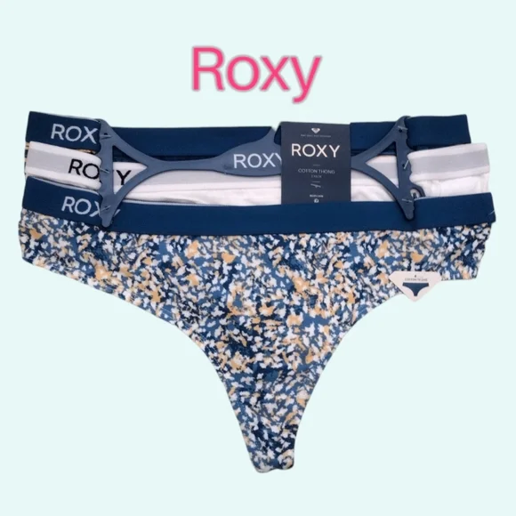NWT ROXY Cotton Thong Panties Sz Large - Picture 1 of 4